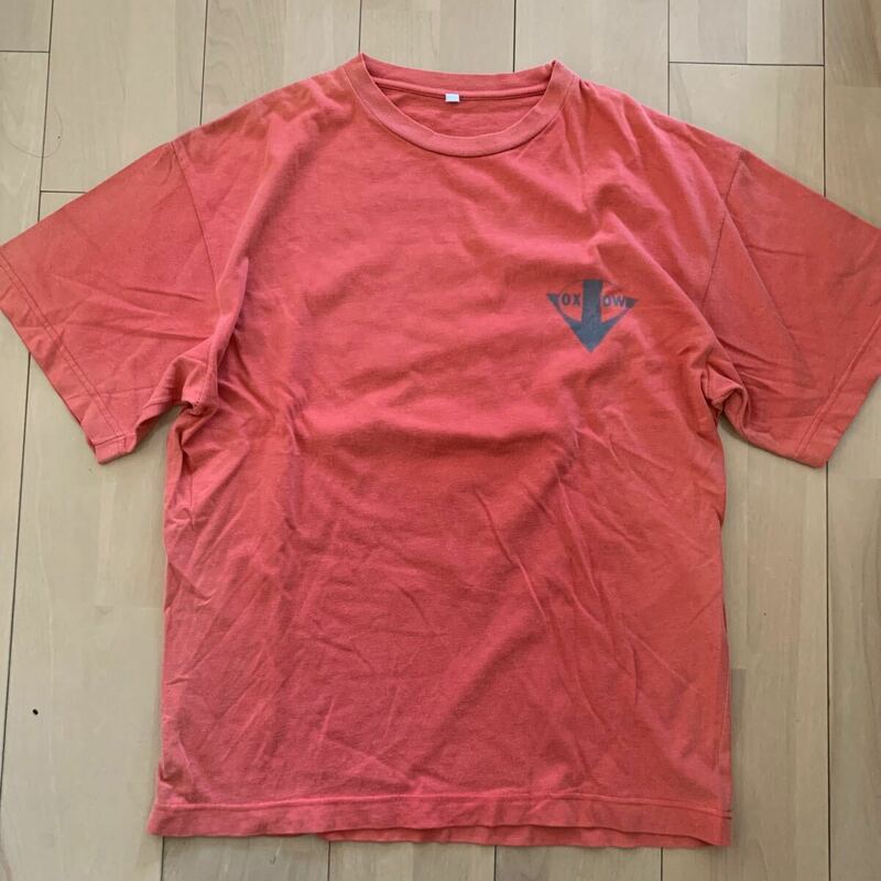 90s【OXBOW】オックスボウ 両面プリント 半袖 Tシャツ サイズM ポルトガル製 薄ピンク