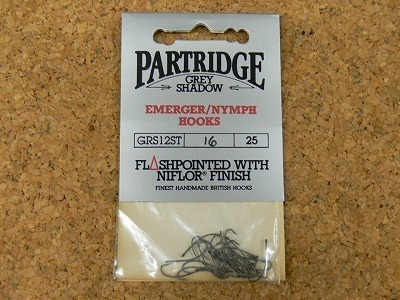 PARTRIDGE/パートリッジ GRSI2ST #16 EMERGER NIMPH HOOKS 25本入 新品 フライフック ドライ ウェット サーモン テンカラ 毛鉤 毛ばり 渓流