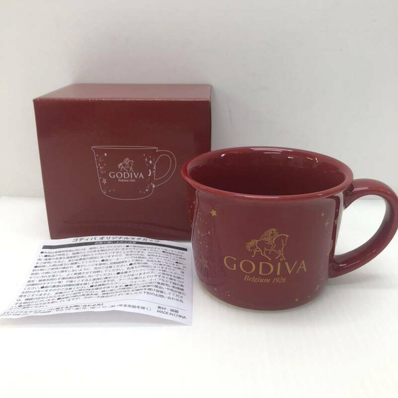 GODIVA ゴディバ オリジナルマグカップ マグカップ 赤 陶器 食器 コレクション 未使用箱付