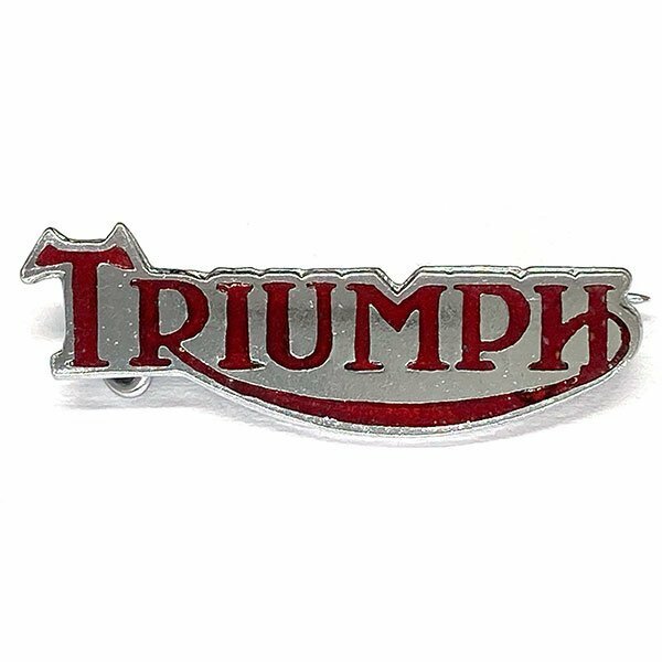 トライアンフ ロゴ ピンバッジ レッド Triumph Logo Pin Red 英車 単車 バイク バイカー UK Biker Cafe Racer Caferacer