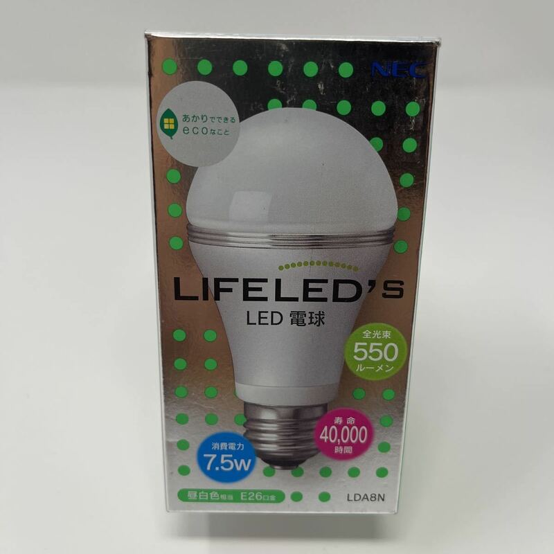 NECライティング LIFELED´S LED電球 (E26口金一般電球形7.5W550ルーメン昼光色相当) LDA8N