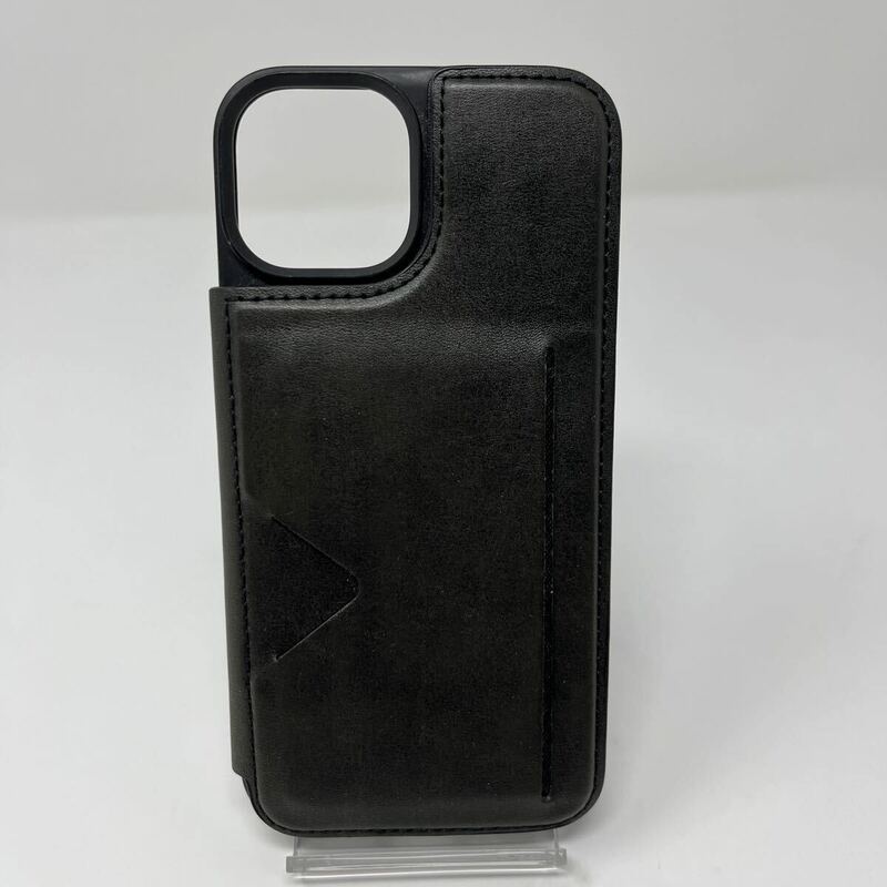 iPhone13 ケース カード収納 ICカード収納 スタンド機能　背面カード収納 iPhone13カバー アイフォン13 ケース適用 6.1インチ（ブラック）
