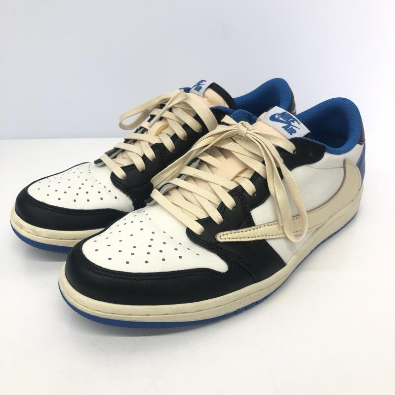 【中古】NIKE TRAVIS SCOTT×FRAGMENT×AIR JORDAN 1 LOW OG SP Military Blue DM7866-140 26cm ナイキ トラヴィススコット フラグメント[2