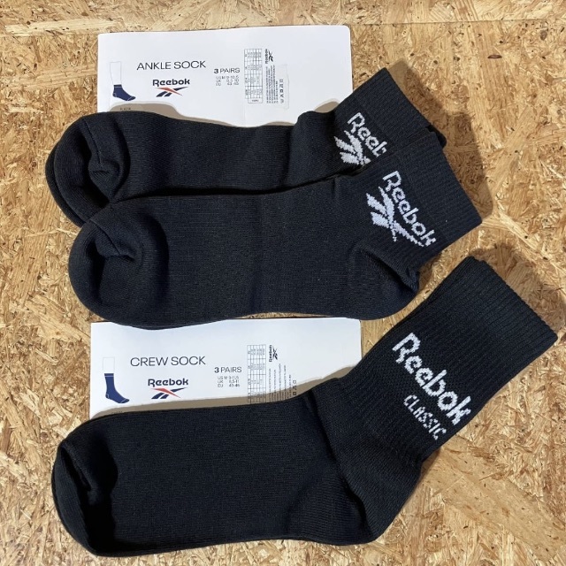 Reebok CLASSIC 靴下 ソックス 3足セット リーボック ANKLE 2足 CREW 1足