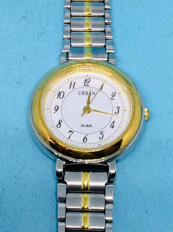 (E47)人気の時計(*'▽')セイコーアルバ・アーバン（電池交換済み）S&G・レディス腕時計USED（送料全国一律185円）素敵な時計です。