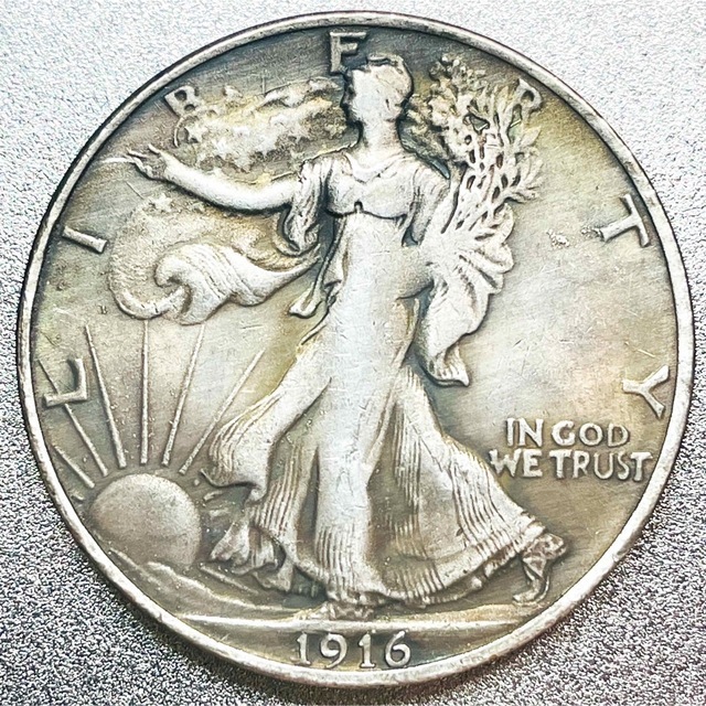 ウォーキングリバティ ハーフダラー 銀貨 1916年　レプリカコイン