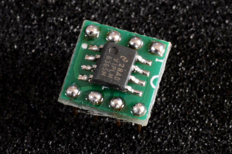 ナショセミ LM6365MX 2回路DIP化 ローハイト仕様 高音質オペアンプ、 DAC、プリアンプ、FX-AUDIO-、有名オペアンプとの比較などに