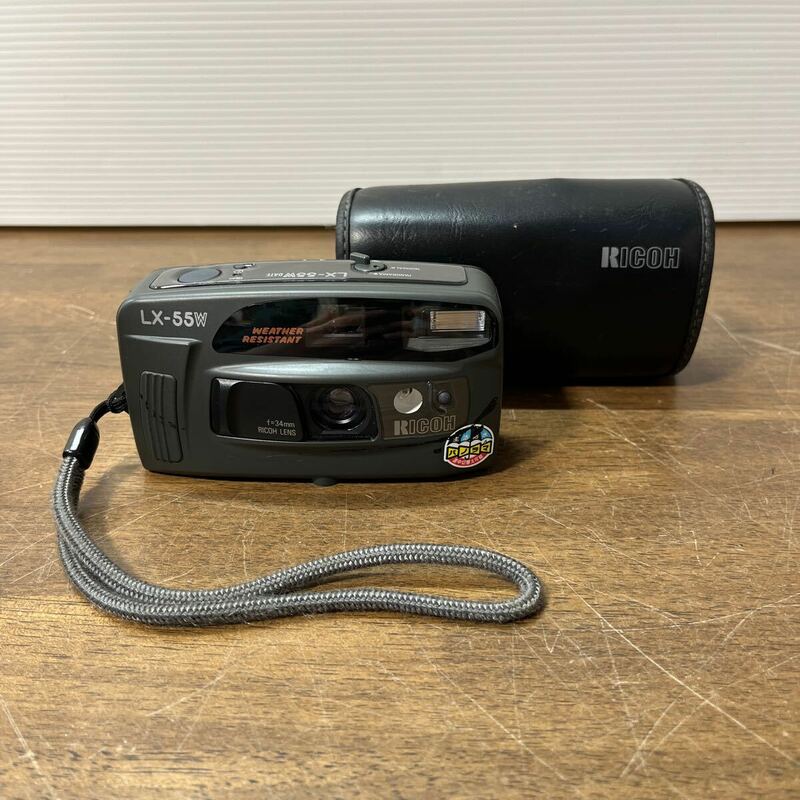 RICOH リコー LX-55W フィルムカメラ ソフトケース付き 趣味 コレクター コンパクトカメラ (3-2