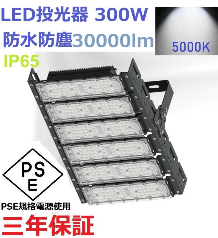 LED投光器 300W 3000W相当明るさ 30000lm 室内 室外 昼光色 led投光器 IP65 防塵 防水 防犯 作業灯 三年保証 DT-Z300W