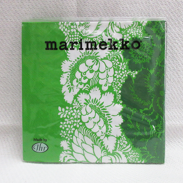 未開封■marimekko マリメッコ ペーパータオル 紙ナプキン 20枚入り 33×33cm ANANAS green ドイツ製 ペーパーナプキン 北欧 フィンランド