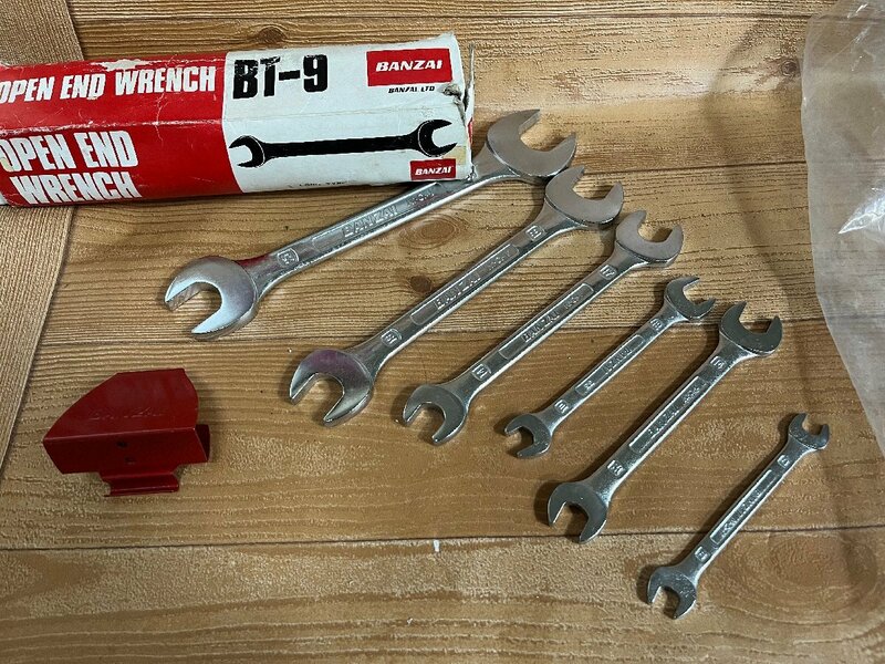 BANZAI　スパナ レンチセット　OPEN END WRENCH BT-9 SIZE 8-26m/m　6PS/SET