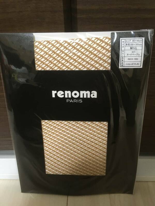 レノマ　renoma 　デザインパンスト(日本製）ヌードベージュ　Ｍサイズ　☆お買い得品☆彡