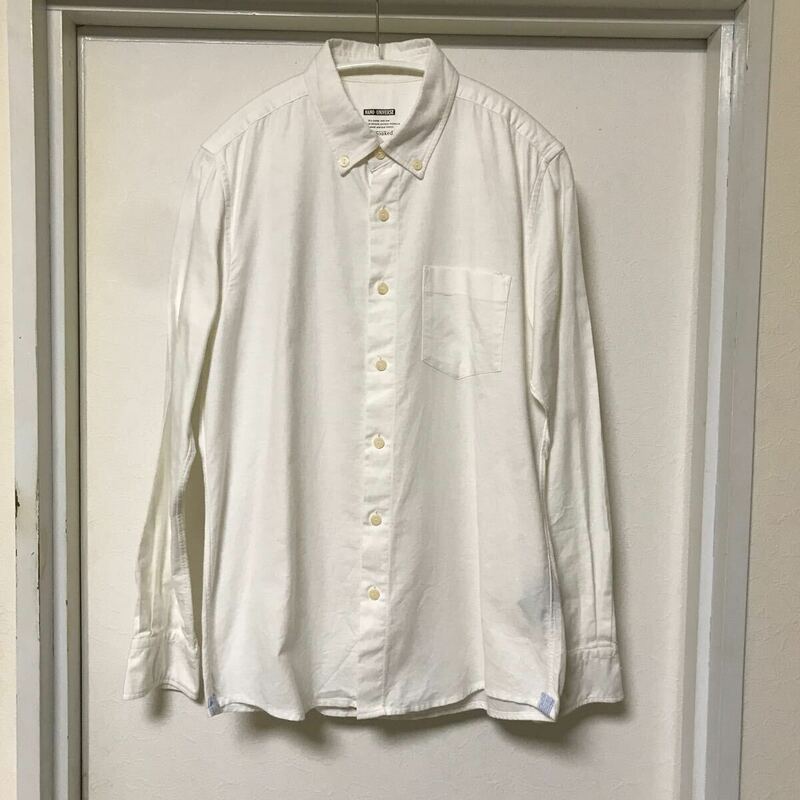 ◆【定番】nano・universe ナノユニバース/アンチソーキッドシャツ/ WHITE S size