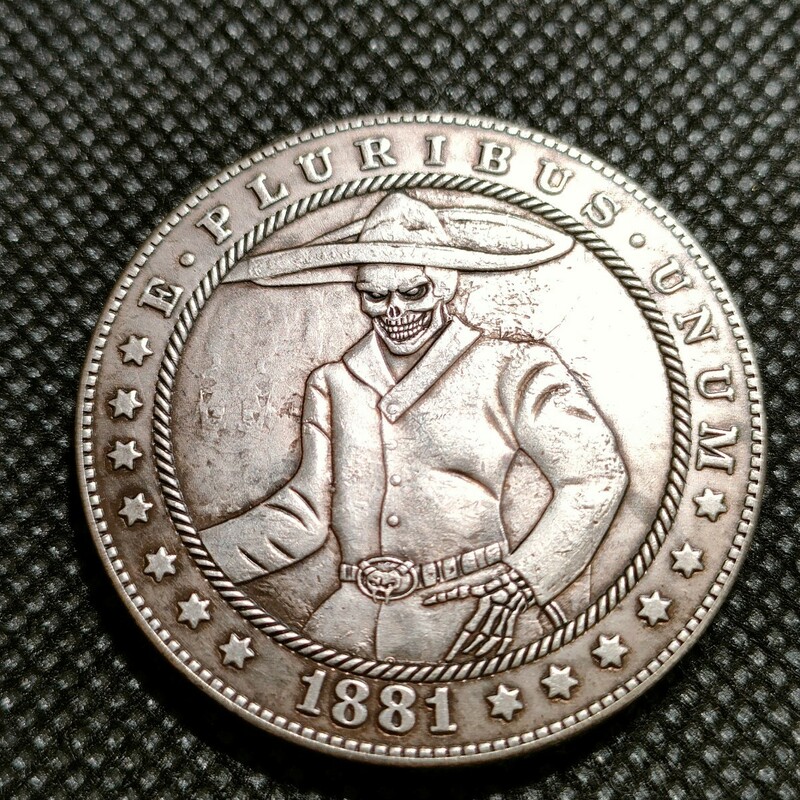 2001　アメリカ古銭　ルンペン貨幣　約38mm　イーグル　チャレンジコイン　コイン　アンティーク　ホーボー