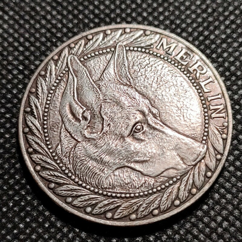 2221　アメリカ古銭　ルンペン貨幣　約38mm　イーグル　チャレンジコイン　コイン　アンティーク　ホーボー