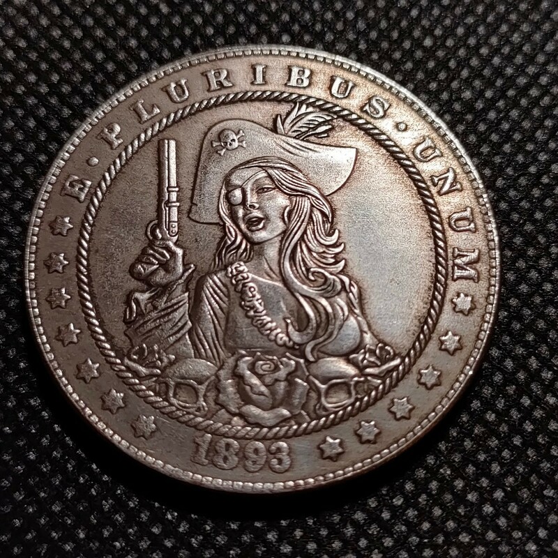 2239　アメリカ古銭　ルンペン　約38mm　イーグル　チャレンジコイン　コイン　アンティーク