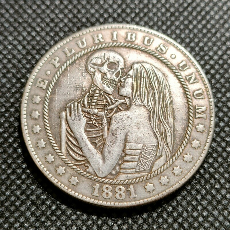 3611　アメリカ古銭　約38mm　イーグル　チャレンジコイン　コイン　アンティーク