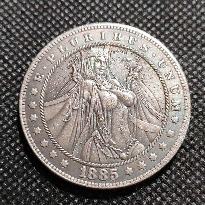 3618　アメリカ古銭　ルンペン貨幣　約38mm　イーグル　チャレンジコイン　コイン　アンティーク