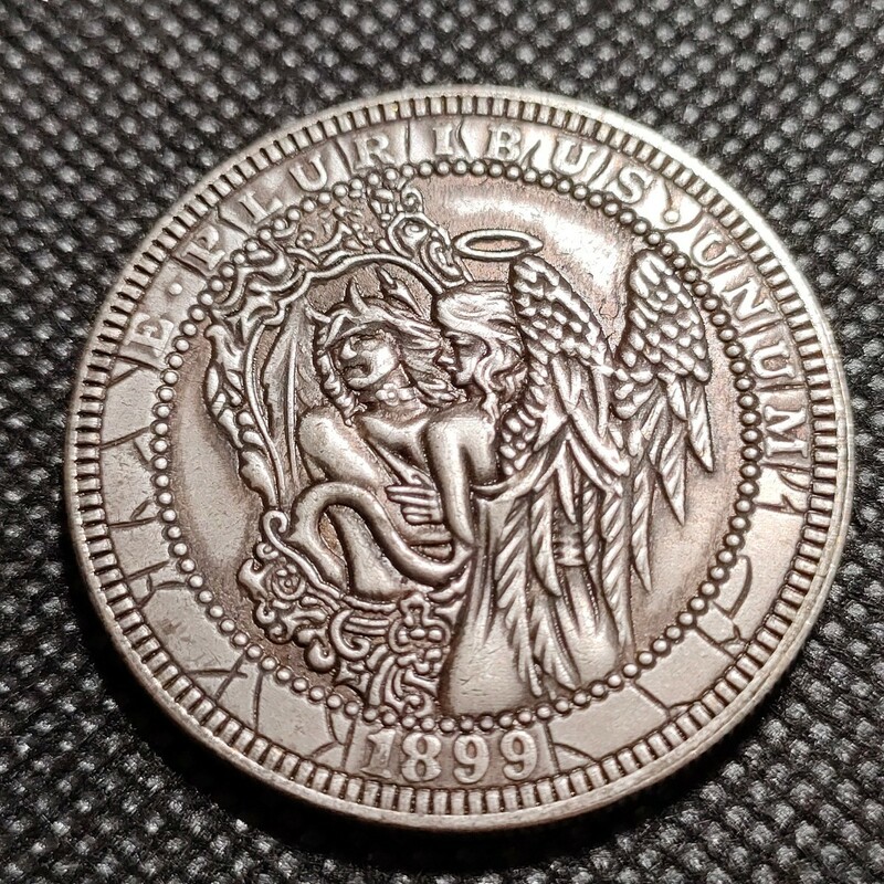 4312　アメリカ古銭　ルンペン　約38mm　イーグル　チャレンジコイン　コイン　アンティーク　ホーボー