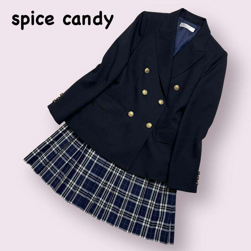 spice candy　卒服　キッズフォーマルセットアップ　紺ブレ　金ボタン
