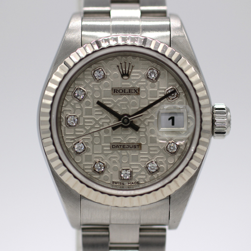 【ロレックス】 腕時計　デイトジャスト　79174G　シルバー彫りコンピュータ　A番　レディース　自動巻き　中古品