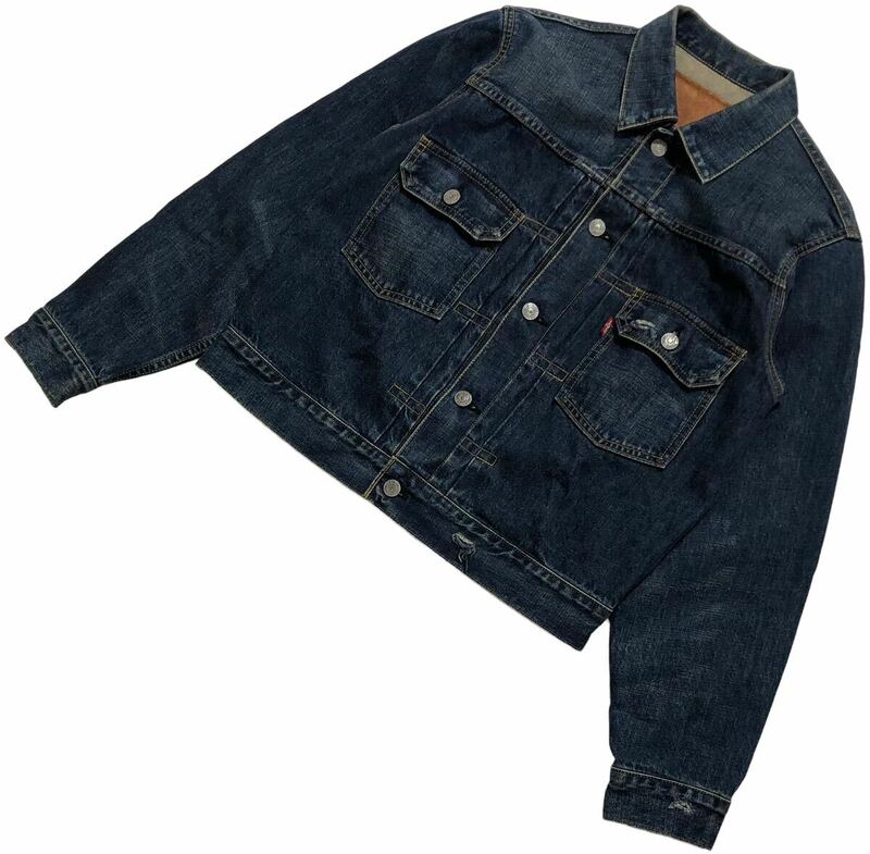 ■ Levi's リーバイス ■ 激シブ色落ち lot 71507-XX 2nd セカンド モデル フラップポケット ビッグE デニム ジャケット ジージャン 38