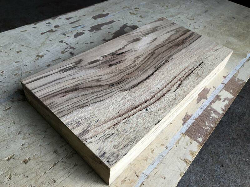送料無料！【S662F】ゼブラウッド 433×220×54㎜ スポルテッド 乾燥材 木工 DIY 材木 天然木 無垢材《銘木すずめや》
