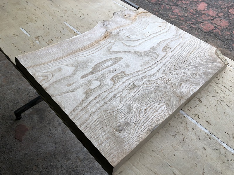 送料無料！！【S14A】栗 510×～420×40㎜ 板材 乾燥材 木工 DIY 材木 天然木 無垢材 《銘木すずめや》