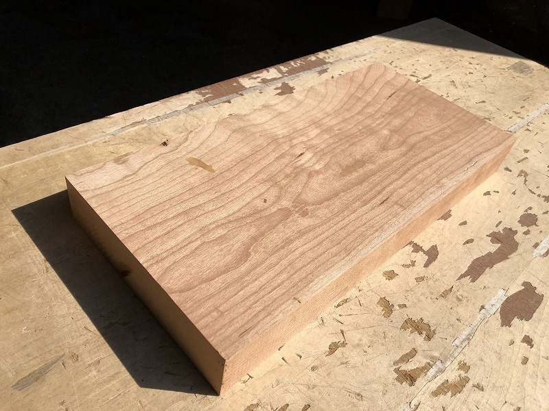 送料無料！！【S464E】チェリー 474×222×55㎜ 板材 乾燥材 木工 DIY 材木 天然木 無垢材 《銘木すずめや》