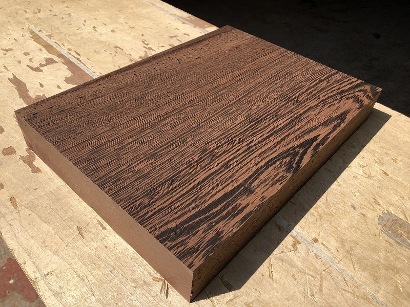 送料無料！！【S479E】ウエンジ 407×293×55㎜ 乾燥材 木工 DIY 材木 天然木 無垢材《銘木すずめや》