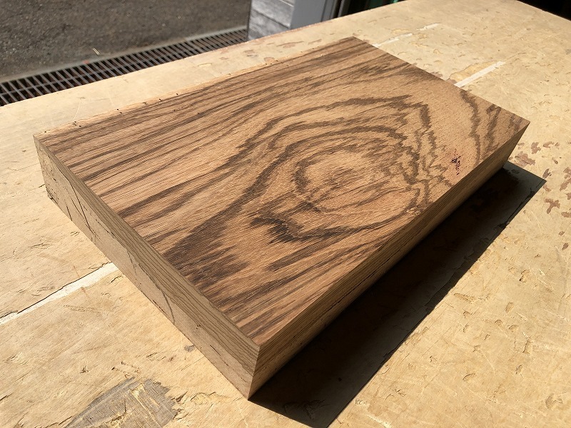 送料無料！！【S493F】ゼブラウッド 388×225×58㎜ スポルテッド 乾燥材 木工 DIY 材木 天然木 無垢材《銘木すずめや》