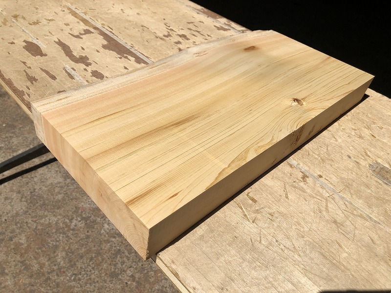 送料無料！！【S507F】檜 506×220～240×50㎜ 桧 まな板用 乾燥材 木工 DIY 材木 天然木 無垢材《銘木すずめや》