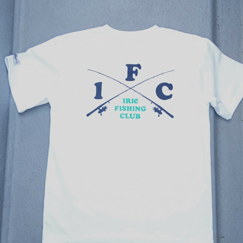 IRIE FISHING CLUB クロスロッド Tシャツ【L】ドライメッシュ ホワイト アイリーフイッシィングクラブ