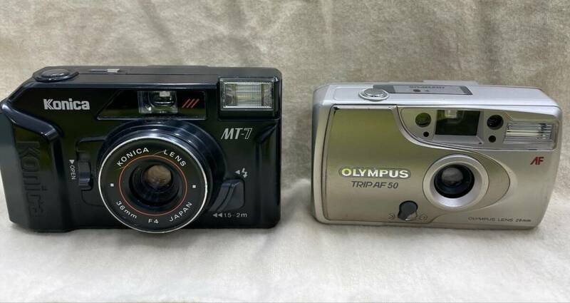 #6090 フィルムカメラ ジャンク OLYMPUS TRIP AF50/Konica MT-7 オリンパス コニカ コンパクトカメラ 現状保管品