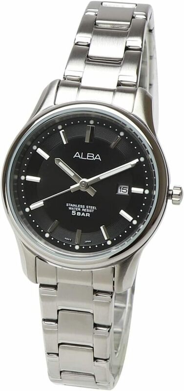 SEIKO セイコー ALBA アルバ ブラック AH7E23X1 クォーツ レディース ステンレス ビジネス アナログ 日付 カレンダー 時計 腕時計 女性用