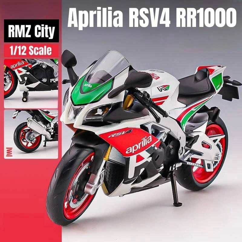 1:12 完成品 ダイキャス バイク ミニカー Aprilia rsv4 rr1000 ３色 ダイキャスト バイク メタル ミニチュア モデル 1:12 G201