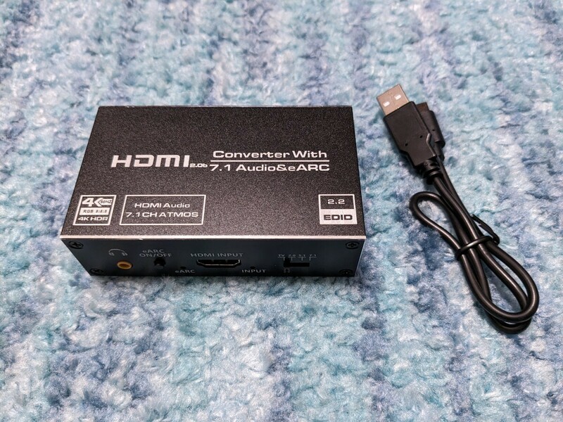 0603u2248　HDMI音声分離器 光デジタル 4K@60Hz HDMI 切り替え器2入力1出力 ARC HDMI 2.0 b 音声分離 光SPDIF +同軸+アナログ