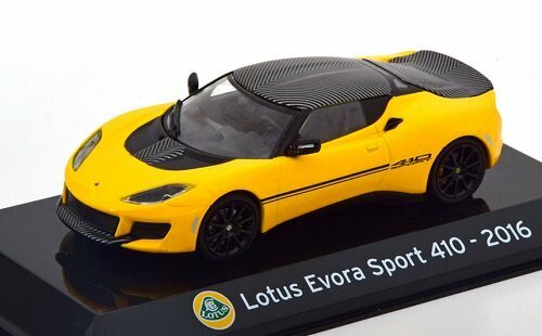 Altaya　1/43　ロータス・エヴォーラ スポーツ 410　yellow/carbon　2016　Supercars Collection
