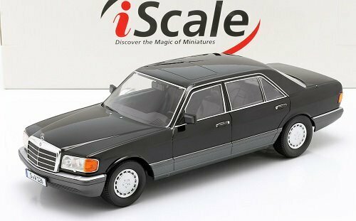 iScale　1/18　メルセデスベンツ・560 SEL W126 S-クラス　black/grey　1985