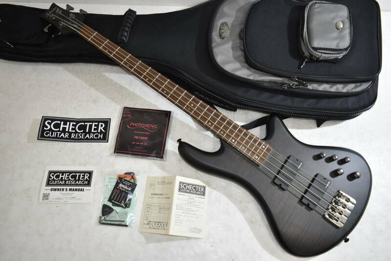  47C 【佐川ラージ220着払い】【中古品】 SHECTER BASS AD-SL-ST4 STBK ダイヤモンドシリーズ シェクター エレキベース ベース ギグバッグ