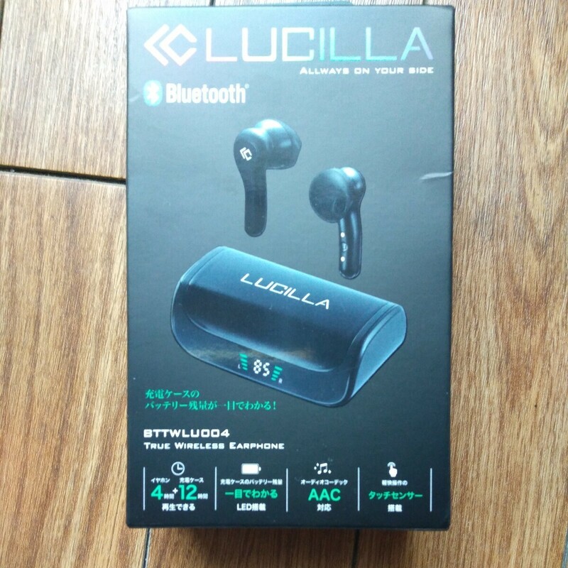 送料無料★ワイヤレスイヤホン ブラック Pro Bluetooth LUCILLA BTTWLU004BK Bluetooth5.0対応 完全ワイヤレスイヤホン ブラック