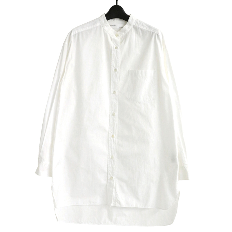 L'Appartement DEUXIEME CLASSE 21AW No Collar Long Shirt ノーカラーロングシャツ 21050560102930 アパルトモン ドゥーズィエムクラス