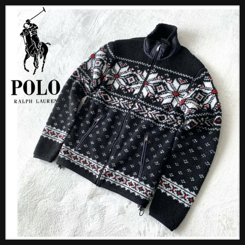 【人気】POLO RALPH LAUREN ポロ ラルフローレン フリース ジャケット ブルゾン ノルディック 雪柄