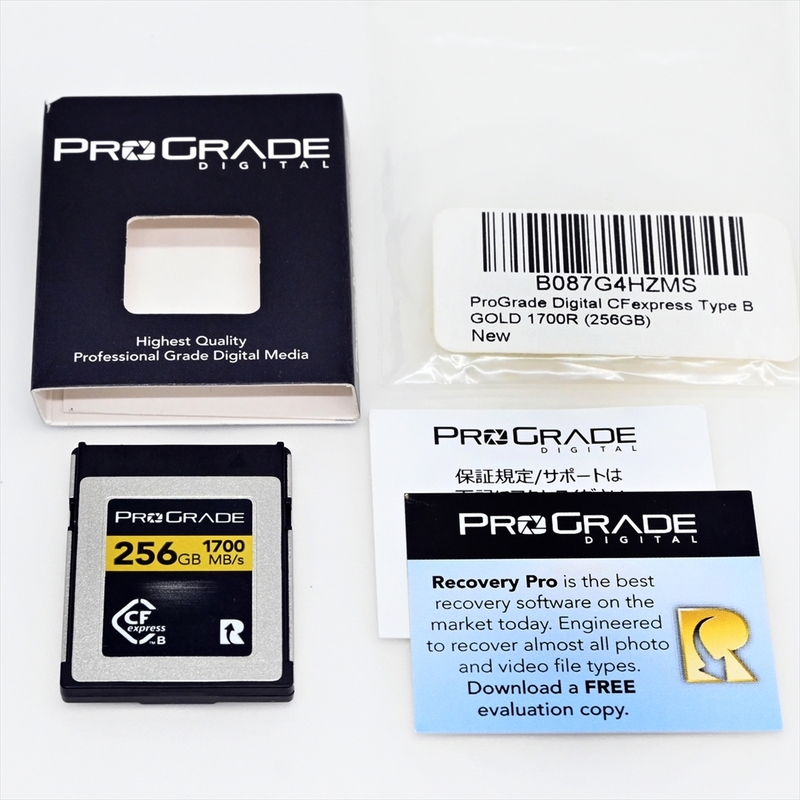 【美品】ProGrade Digital CFexpress カード Type B GOLD 256GB (Z9・Z6 Ⅱで動作確認済み)