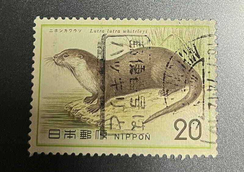 chkt650　使用済み切手　自然保護　ニホンカワウソ　