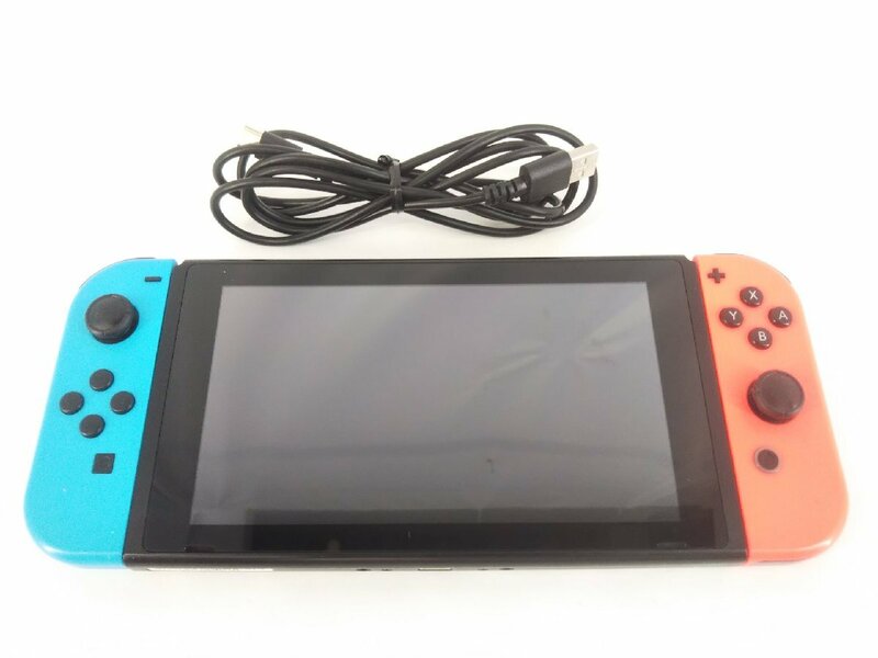 任天堂 Nintendo Switch 初期型 箱無し本体のみ Joy-Con(L) ネオンブルー/(R) ネオンレッド 充電器付属