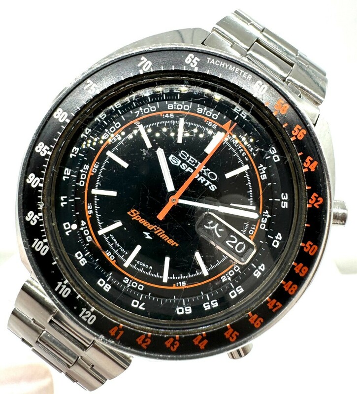 vintage SEIKO 5 SPORTS Speed timer 7017-6050 ビンテージセイコー5スポーツ スピードタイマー ヴィンテージメンズ腕時計 