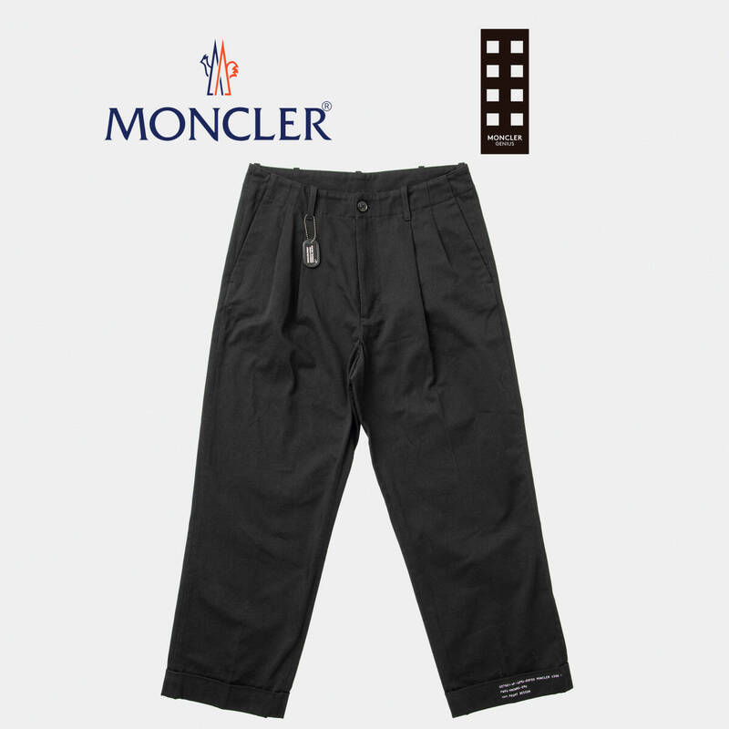 ◆新品◆モンクレール ジーニアス【Moncler Genius】PANTALONE Fragment 藤原ヒロシ ブラック パンツ 黒 ブラック サイズ：46 2A00004