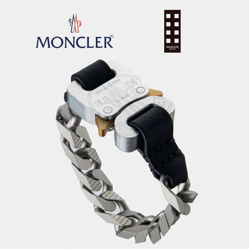 ◆新品◆モンクレール ジーニアス【Moncler Genius】BRACELET 1017 ALYX 9SM ブレスレット アリクス シルバー アクセサリー 6I70200