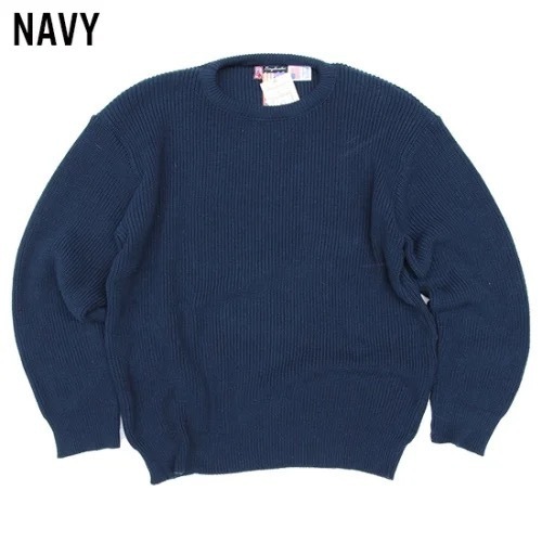 新品未使用 タグあり【Made in USA】Binghamton Knitting Company NAVY L ビンガムトンニッティングカンパニー/シェーカーセーター ニット